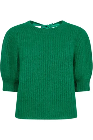 Co`Couture Swetry, Kobieta, Zielony, XL, Zielony sweter z odkrytym plecami