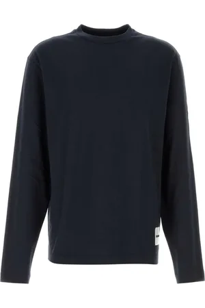 Jil Sander Bluzy, Mężczyzna, Niebieski, M, Zestaw koszulek z bawełny w kolorze nocnej bieli