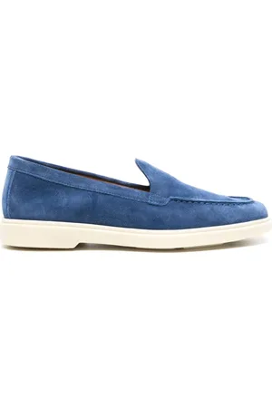 santoni Buty, Kobieta, Niebieski, 38 EU, Zamsz, Włoskie mokasyny zamszowe