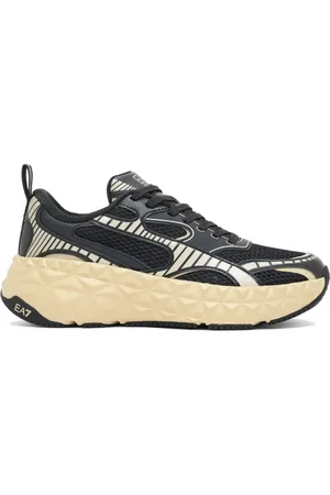EA7 Buty, Mężczyzna, Czarny, 41 1/3 EU, Poliester, Czarno-Złote Sneaker Ultimate C2 Kombra Tech