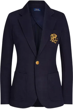 Ralph Lauren Kurtki, Kobieta, Niebieski, L, Granatowa marynarka z monogramem