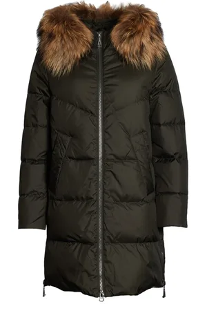 Danwear Płaszcze, Kobieta, Zielony, S, Nowoczesna puchowa kurtka z kobiecym designem
