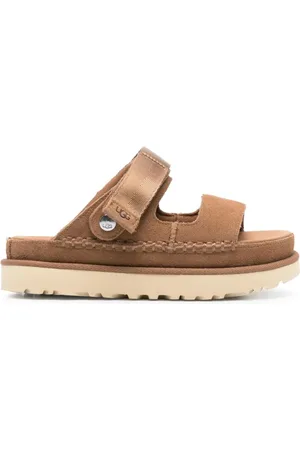 UGG Buty, Kobieta, brązowy, 38 EU, Zamsz, Goldenstar Glide Camel Sandały