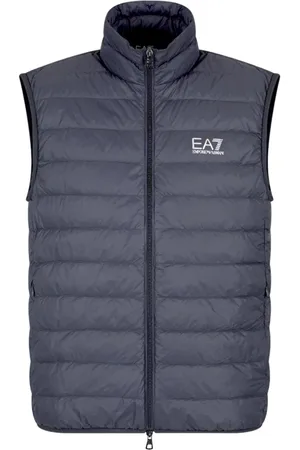 EA7 Kurtki, Mężczyzna, Niebieski, M, Kurtki puchowe z logo