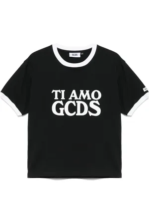 GCDS Koszulki, Mężczyzna, Czarny, 2XS, Czarna Basic Tee Koszulka