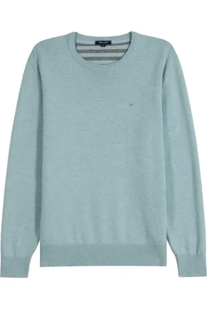 Eden Park Swetry, Mężczyzna, Niebieski, XL, Sweter Regular Fit z wełny i bawełny