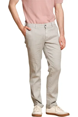 Masons Spodnie, Mężczyzna, Szary, 2XL, Bawełna, Eleganckie lniane i baweniane spodnie chino