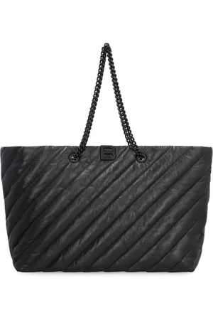 Balenciaga Torebki, Kobieta, Czarny, ONE SIZE, Len, Czarna Torba Torebka Skórzana Pikowana
