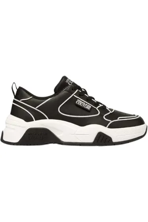 VERSACE Buty, Mężczyzna, Czarny, 41 EU, Wygodne Sneakersy na Co Dzień
