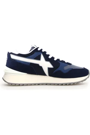 W6YZ Buty, Mężczyzna, Niebieski, 42 EU, Zamsz, Niebieskie Zamszowe i Techniczne Sneakersy