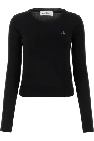 Vivienne Westwood Swetry, Kobieta, Czarny, S, Czarny Sweter z Bawełny Bea