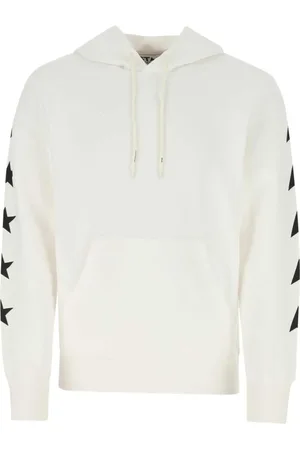 Golden Goose Bluzy, Mężczyzna, Biały, M, Biała Bawełniana Bluza Alighiero