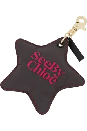 See by Chloé Akcesoria, Kobieta, Szary, ONE SIZE, Srebrne Breloczki z Logo Szare