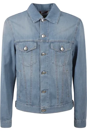 Brunello Cucinelli Kurtki, Mężczyzna, Niebieski, S, Denim, Jasne Koszule Denimowe
