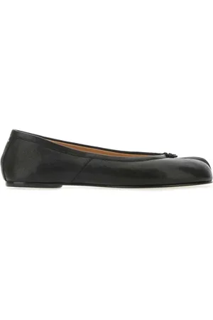 Maison Margiela Buty, Kobieta, Czarny, 36 EU, Czarne Skórzane Tabi Baletki