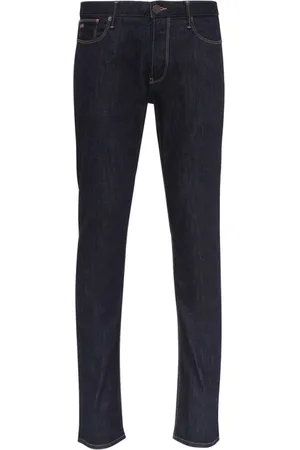 Emporio Armani Jeansy, Mężczyzna, Niebieski, W34, Denim, Niebieskie Jeansyy 5-Kieszeniowe