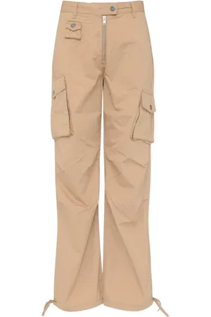 Ganni Spodnie, Kobieta, brązowy, 2XS, Bawełniane Spodnie Cartouche Twill