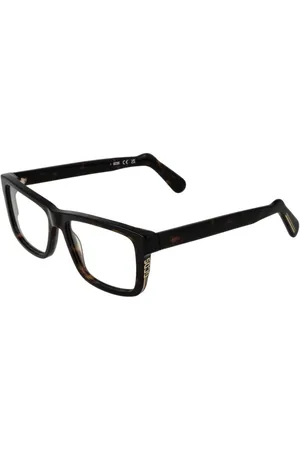 GCDS Akcesoria, unisex, Czarny, ONE SIZE, Brązowe Okulary Optyczne Prostokątne