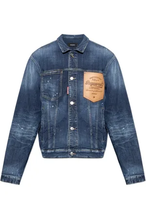 Dsquared2 Kurtki, Mężczyzna, Niebieski, M, Bawełna, Kurtka jeansowa