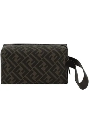Fendi Torebki, Mężczyzna, brązowy, ONE SIZE, Stylowy Beauty Case z zamkniciem na suwak