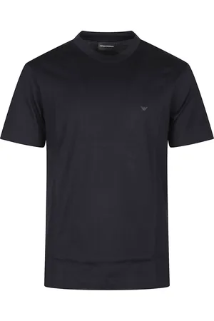 Emporio Armani Koszulki, Mężczyzna, Niebieski, S, Ikoniczny T-shirt Podróżny