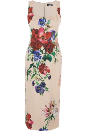 Dolce & Gabbana Sukienki, Kobieta, Wielobarwność, M, Wielokolorowa Sukienka Longuette Look 15