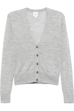 Calvin Klein Swetry, Kobieta, Szary, XS, Sweter Rozpinany Heather Grey