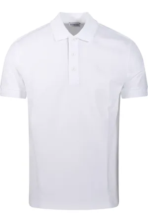 Burberry Koszulki, Mężczyzna, Biały, L, Biała Koszulka Polo Eddie EKD