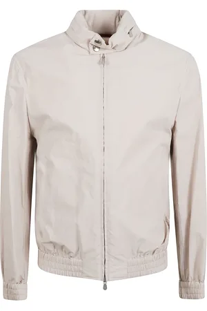 Brunello Cucinelli Kurtki, Mężczyzna, Beżowy, M, Eleganckie Wełniane Płaszcze
