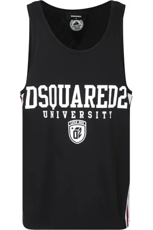 Dsquared2 Koszulki, Mężczyzna, Czarny, L, Bluzka bez rękawów styl sportowy