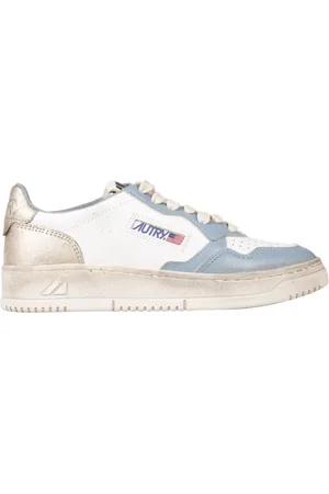 Autry Buty, Kobieta, Wielobarwność, 37 EU, Niskie Buty Vintage Biało-Niebieskie