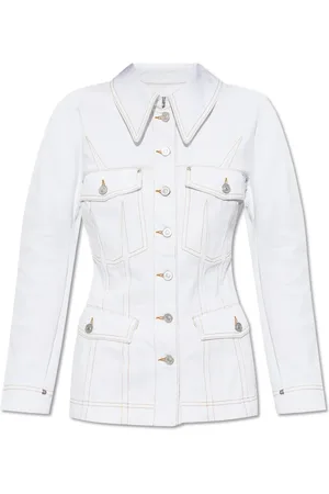 Givenchy Kurtki, Kobieta, Biały, S, Denim, Biała Kurtka Elegancki Styl