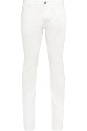 Emporio Armani Spodnie, Mężczyzna, Biały, W30, Biała spodnie 5-kieszeniowe