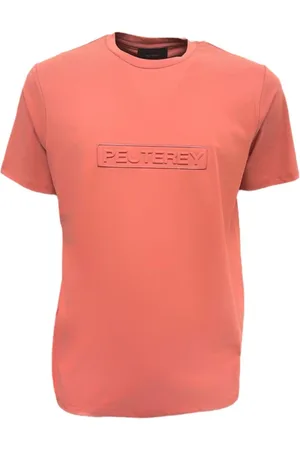Peuterey Koszulki, Mężczyzna, Różowy, S, Bawełna, Męski Różowy T-shirt z Logo