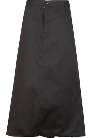 YOHJI YAMAMOTO Spódnice, Kobieta, Czarny, M, Beżowa Spódnica z Gabardyny Bawełnianej