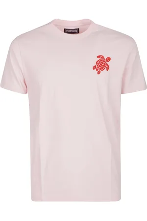 Vilebrequin Koszulki, Mężczyzna, Różowy, M, Luźny Bawełniany T-shirt