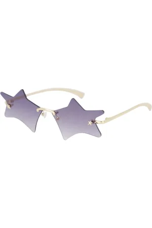 Le Specs Akcesoria, unisex, Żółty, M, Vintage Star Twinkle Okulary Przeciwsłoneczne Złote