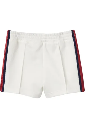 Gucci Szorty, unisex, Biały, 80 CM, Białe Szorty Jersey z Detalem Web
