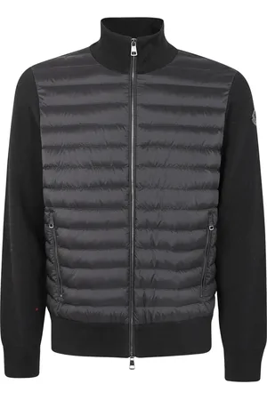 Moncler Kurtki, Mężczyzna, Czarny, M, Sweter Rozpinany