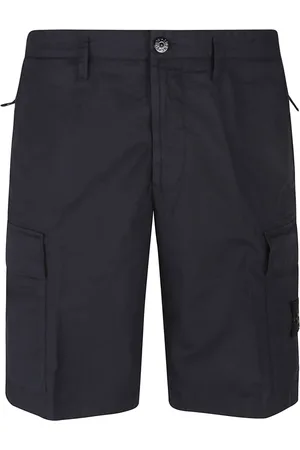 Stone Island Szorty, Mężczyzna, Niebieski, W33, Klasyczne Szorty Bermuda