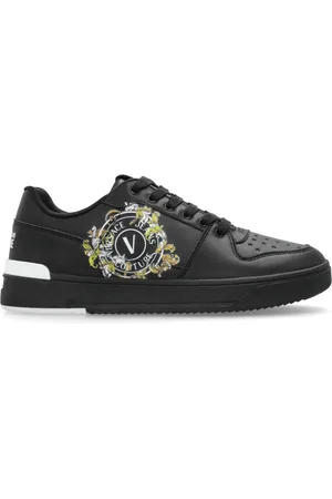 VERSACE Buty, Mężczyzna, Czarny, 40 EU, Buty sportowe z nadrukowanym logo