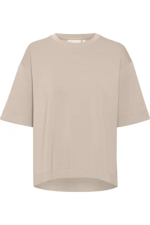INWEAR Koszulki, Kobieta, Beżowy, XL, Poliester, Beżowy Oversize T-Shirt