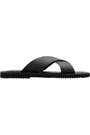 Emporio Armani Buty, Mężczyzna, Czarny, 41 EU, Klapki z logo