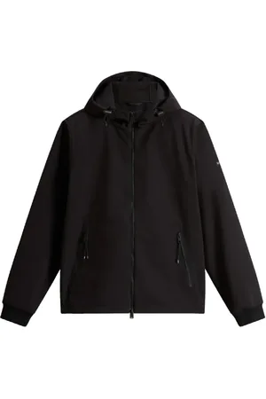 Woolrich Kurtki, Mężczyzna, Czarny, S, Bluza z kapturem Soft Shell dla mężczyzn