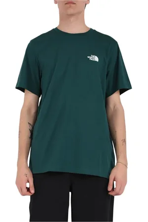 The North Face Koszulki, Mężczyzna, Zielony, XL, Prosty T-shirt Dome z nadrukiem wodnym