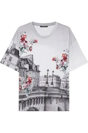 Persona by Marina Rinaldi Koszulki, Kobieta, Biały, S, Oversized T-shirt z Graficznym Nadrukiem