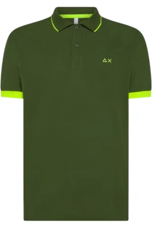 sun68 Koszulki, Mężczyzna, Zielony, L, Zielone Polo T-shirty i Pola
