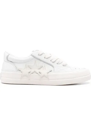 AMIRI Buty, Mężczyzna, Biały, 43 EU, Skóra, Białe skórzane sneakersy z naszywką w kształcie gwiazdy