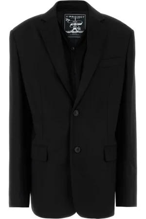 Y / PROJECT Kurtki, Kobieta, Czarny, 2XS, Oversize Czarny Jerseyowy Blezer