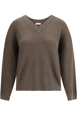 Brunello Cucinelli Swetry, Kobieta, Zielony, M, Błyszczący Sweter z Ozdobami